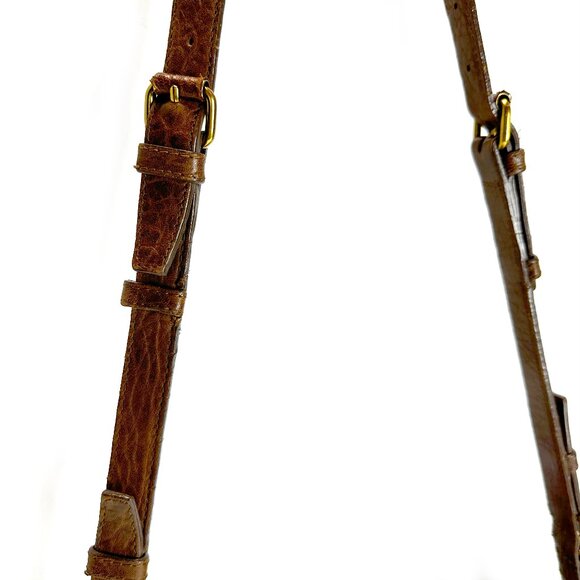 Jerome Dreyfuss Albert Messenger Crossbody Bag Brown Leather - Picture 6 of 16